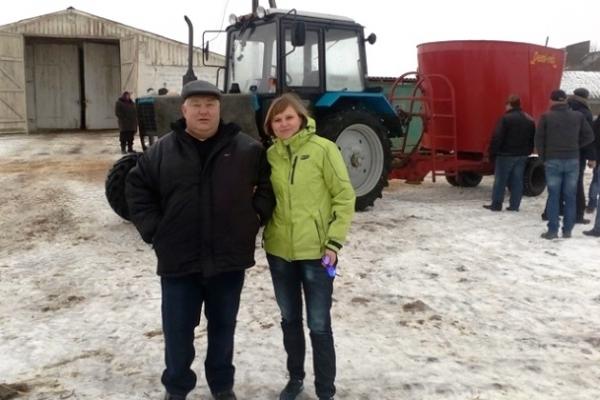 Автор блогу Катерина Джевага зі свідком парі директором ПСП «Лан»