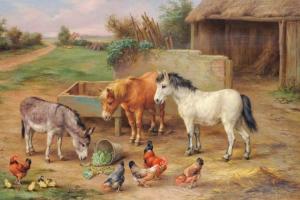Поні та віслюки часто виступали героями картин митця