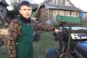 Українець власноруч зібрав трактор на дровах