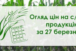 Пшениця та кукурудза подорожчали  — огляд цін на с/г  продукцію за 27 березня
