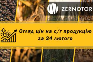 Ціни на с/г продукцію — огляд за 24 лютого від Zernotorg.ua