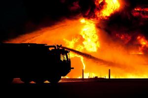 На Полтавщині у масштабній пожежі згоріло 40 т соняшника