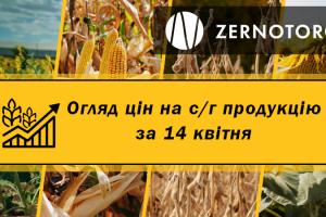 Ціни на с/г продукцію — огляд за 14 квітня від Zernotorg.ua