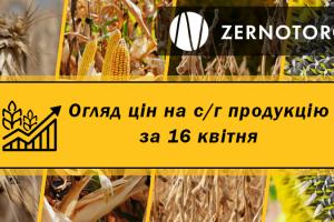 Ціни на с/г продукцію — огляд за 16 квітня від Zernotorg.ua