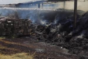 На Харківщині ліквідували пожежу на території приватної ферми