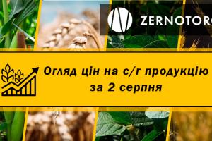 Ціни на зернові зросли — огляд за 2 серпня від Zernotorg.ua