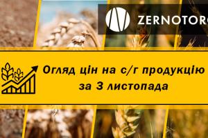 Зернові продовжують дорожчати — огляд за 3 листопада від Zernotorg.ua