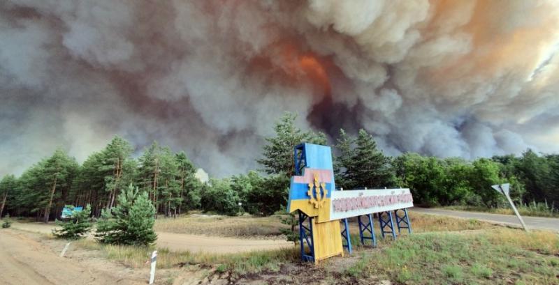 Масштабна пожежа на Луганщині загрожує фермерським полям
