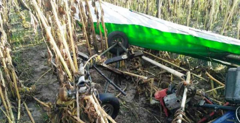 Внаслідок падіння дельтаплану, що обприскував соняшникові поля, загинув пілот