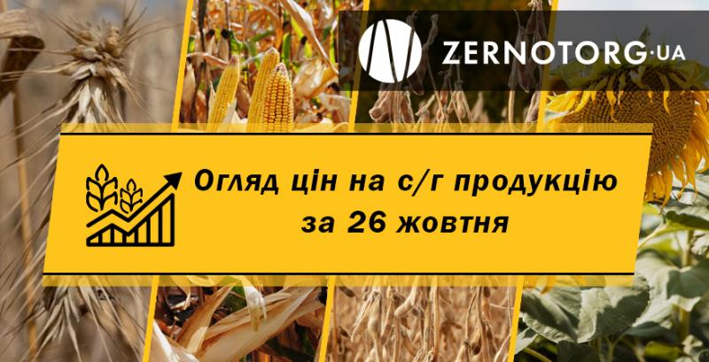 Ціна кукурудзи перевищила 7 тисяч грн за тонну — огляд за 26 жовтня від Zernotorg.ua