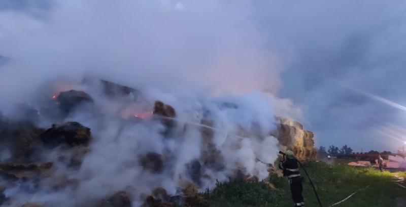 На Харківщині ліквідували масштабну пожежу на території фермерського господарства