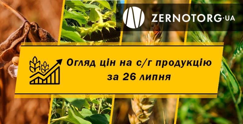 В Україні дорожчають зернові і олійні — огляд цін за 26 липня від Zernotorg.ua