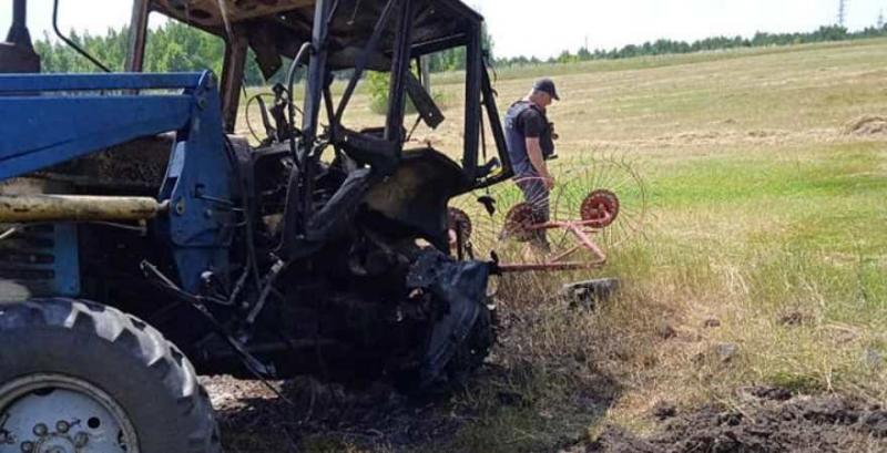 На Харківщині під час польових робіт підірвався трактор
