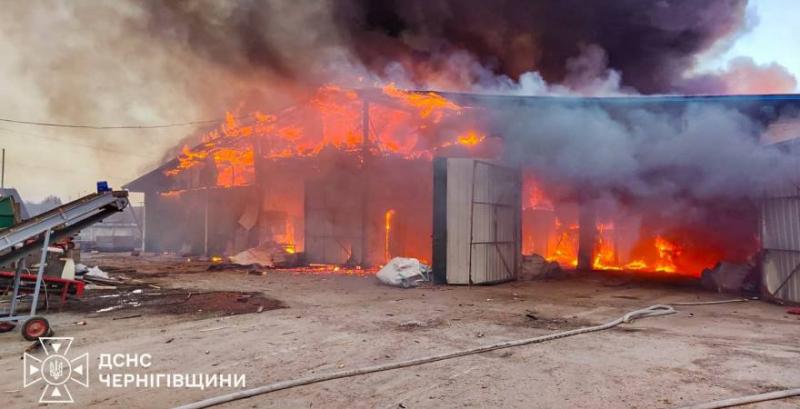 Російські війська атакували три агропідприємства на Чернігівщині Російські війська атакували три агропідприємства на Чернігівщині